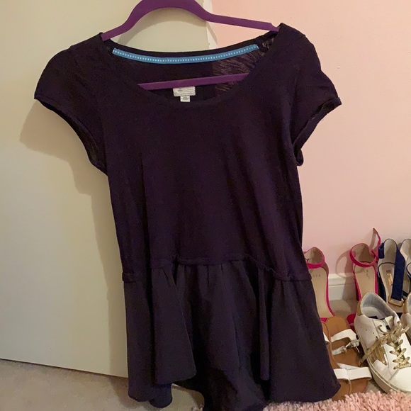 Purple Peplum Top - Picture 1 of 3